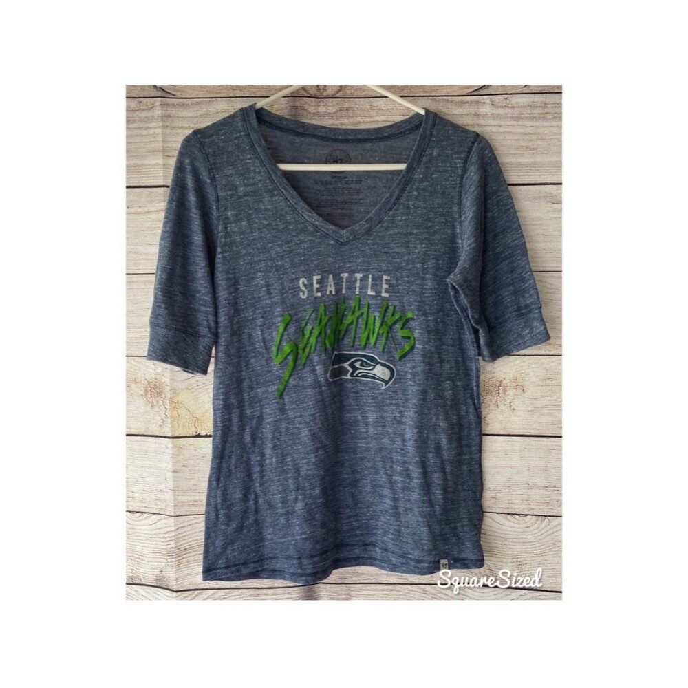 NFL Seattle Seahawks Women’s Medium short Sleeve Tee Blue Graphic Logo Shirt Fan